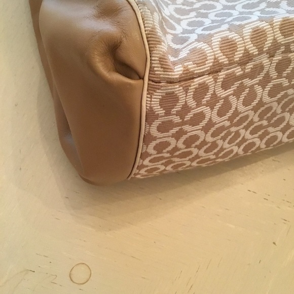 Coach Large Leather and Canvas Bag tote 👜 - Picture 4 of 8